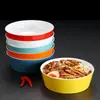 Melamina Bicolor Pata de Porco Tigela de Arroz Prato Comercial Churrasco Bibimbap Tigela Costeleta de Frango Arroz Especialidade Tigela de Arroz com Carne de Porco Braiseada Tigela de Fast Food Louça