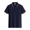 Playeras polo bordadas personalizadas con cuello, ropa de trabajo de verano de manga corta, uniformes de equipo corporativo, venta al por mayor del fabricante