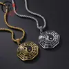 Moderna Cadena Estilo Antiguo Tai Chi Yin Yang Ocho Trigramas Grandes Acero Inoxidable Accesorios Más Vendidos Cadena Unisex de Acero Inoxidable Joyería Hip-Hop