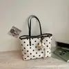 Bolso de mano de moda de gran capacidad para mujer, nuevo modelo 2026, bolso de hombro elegante y versátil, bolso tote de lunares de alto valor para el día a día