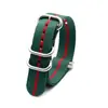 Correa de Reloj de Cincha para Suministro de Comercio Electrónico Ow Plata Hebilla Ovalada Deslizante Correa de Reloj de Nailon Correa de Reloj de Nailon Engrosada Impermeable