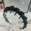 2025 Nuevo Pasador de Gama Alta Moda de Lujo Ligero Corona Alta de Cristal Diadema Accesorio para el Cabello Trenzado Versátil de Dientes Grandes