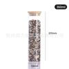 Tarro de almacenamiento cilíndrico con tapa de bambú y madera, botella de vidrio de borosilicato alto, transparente, para cocina, para té y cereales, sellado.