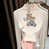 Top de Volantes en Orejas para Niña De Rong Capa Base Niña Pequeña Otoño/Invierno Nuevo Camiseta de Manga Larga Cuello Semi-Alto Estilosa Infantil