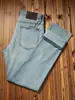 Jeans de hombre de alta gama europeos de verano finos cómodos transpirables azul claro lavados rectos corte slim modelo nuevo 2026