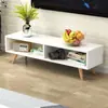 Mueble de TV minimalista nórdico para apartamentos pequeños, mesa de centro combinada para sala de estar, mueble de TV de pared para dormitorio con almacenamiento y armario deslizante