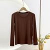 Camada Base Térmica Feminina Yu Zhaolin, Camiseta Térmica Sem Costura com Toque de Pele Nua à Prova de Vento para Mulheres