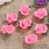 Flores de Cerámica Blanda Hechas a Mano de 25 mm Rosas Collar DIY Joyería para la Cabeza Antigua Materiales Decorativos para Ropa Zapatos y Sombreros Accesorios