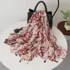 Bufanda Retro de Algodón y Lino Estilo Chino Nuevo, Elegante Chal de Viaje para Mujer, Bufanda Larga Versátil Delgada Estilo Étnico para Fotografía