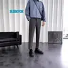 Pantalones Coreanos de Moda para Hombre, Elegantes, Adelgazantes, que Alargan las Piernas, Otoño/Invierno, Forrados de Felpa, Espesos, Cálidos, Pantalones Skinny Negros Cortos