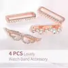 Accesorios para Smartwatch Traje Adecuado para applewatch Reloj con Anillo Decorativo de Alas Decoración de Correa de Silicona