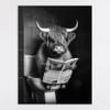 Póster de vaca pequeña estilo arte nórdico pintura decorativa lienzo mural moderno para sala de estar pintura colgante para dormitorio de noche
