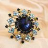 Anillo Radial de Estrella Personalizado Retro Transfronterizo Europeo y Americano Incrustado de Diamantes Joyería de Mano para Mujer con Sensación Clásica y Elegante