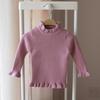 Suéter para Niñas Otoño 2025 Nuevo Suave Ceroso Base Stychy Infantil Bebé Otoño e Invierno Engrosado Negro
