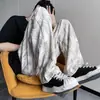 Calça Reta com Estampa Total Estilo Esportivo de Designer Nova Tendência Verão 2025 Estilo Novo Versátil