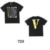 Fabricante em estoque VLONE manga curta V grande fujiwaro Chen guanxi Wang Yibo mesmo solto casal masculino e feminino Camiseta moda