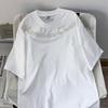 Camiseta de Manga Corta para Hombre Verano de Moda Holgada Manga Tres Cuartos 2024 Nuevo Celebridad de Internet Trendy Ins Top Estampado Simple
