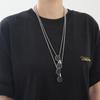 Colar com pingente de óculos de sol para homens, acessório minimalista de estilo hip-hop europeu e americano, pingente único, versátil e moderno.