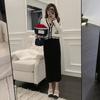Punto con Abertura en V/Vestido de Lana Enite Xiaoxiang