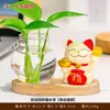 Gato da Sorte Fofo Vaso Hidropônico Decoração de Mesa Entrada da Sala Decoração de Armário de Vinho Pothos Recipiente para Arranjo de Flores Aquáticas
