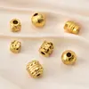 Aço Titânio Ouro 18k Contas Cabeça de Buda Contas Bolas Trançadas Contas Flor Quadrada Fundição Colorida Contas Soltas DIY Colar Pulseira Atacado