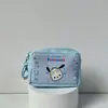 Chaveiro de Batom Fofo e Feminino de Alta Aparência Porta-Moedas Kuromi Cachorro Branco Grande Zíper Bolsa Portátil de PU
