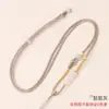 Cuerda Fina para Colgante Hilo Dorado Asimétrico Nudo Plano Cuerda para Collar de Ágata Hebilla de Seguridad Dorada Sencilla Cuerda para Colgar en el Cuello Venta al por Mayor