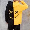 2024 Nova Marca Tendência Exportação Transfronteiriça Masculino Primavera & Outono Moda Casual Combinação de Cores Moletom Sorridente Masculino Manga Longa Estilo Esportivo