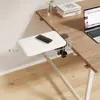 Placa de extensão de mesa para escritório, sem necessidade de furar, painel de mesa extensível, suporte de braço dobrável, bandeja de teclado expansível