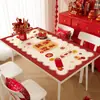 Mantel Individual de Año Nuevo, a Prueba de Aceite, Impermeable, Mantel sin Lavado, Nuevo Estilo 2026, Lujo Ligero, Mantel de Mesa de Café Rojo de Gama Alta
