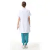 Bata Blanca de Doctora Manga Larga Invierno Engrosada Uniforme de Enfermera para Laboratorio Químico Ropa de Trabajo Bata de Aislamiento para Graduados Corta