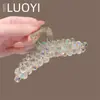 Pinza para el Cabello de Cristal de Moda y de Alta Gama, Pinza para el Cabello de Alta Gama para la Parte Posterior de la Cabeza, Pinza de Tiburón de Moda y Versátil