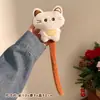 Pelúcia fofa de gatinho com cauda longa, pingente, figura de gato céu estrelado, chaveiro de mochila para casal, boneca, atacado