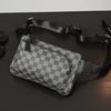 Nova Bolsa de Cintura Xadrez Street Masculina da Moda Bolsa de Peito Fashion Bolsa Transversal Bolsa Pequena de Costas Estilo Coreano Porta Celular Bolsa de Ombro Único para Homens