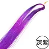 Comercio Exterior Europeo y Americano Extensiones de Cabello Sin Costuras con Hilo Dorado Láser Trenzas Postizas Mascota Seda Brillante Juego de Pinzas de Colores Esponjoso