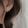 Pendientes de botón con signo de interrogación y exclamación de nicho japonés y coreano para mujer, aguja de plata 925, moda INS, red roja, pendientes simples para estudiantes, regalo