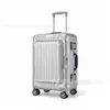 Nueva Maleta de Cabina de Aluminio con Apertura Frontal de 20 pulgadas con Candado de Aduana TSA, Maleta con Ruedas, Maleta de Viaje, Equipaje de Mano