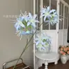 3 Cabezas de Flores de Lirio Araña Rojo Artificiales, Materiales de Flor para Pasador de Pelo Estilo Antiguo DIY, Pinzas Decorativas para el Cabello