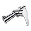Torneira Misturadora de Chuveiro Quente e Frio de Parede, Corpo Principal em Aço Inoxidável Cromado Polido Válvula Misturadora de Alavanca Única com Cartucho Cerâmico, Conexão de Rosca G1/2 para Banheiro Banheira Chuveiro Enxágue