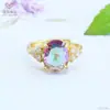 Anillo de Vidrio Colorido Retro Europeo y Americano Ai Yu Banda de Anillo Ajustable Transfronterizo Transmisión en Vivo Venta Caliente Venta al por Mayor S5021511