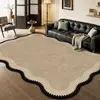 Alfombra de Piso para Sala de Estar y Dormitorio de Cobertura Completa de Área Grande Impermeable de Bajo Mantenimiento Lavable con Trapo Engrosada de Forma Especial Antideslizante