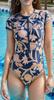 Traje de baño deportivo explosivo Amazon TEMU 2024 con almohadilla para el pecho para mujer, bikini sexy dividido con borde cruzado