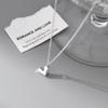 Nalan S925 Sterling Silver Requintado Simples ins Estilo de Alta Qualidade Geométrica Faceta Amor Colar Y01633