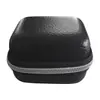 Bolsa de Almacenamiento para Auriculares con Patrón de Lichi Negro Cáscara Dura de Eva Portátil Anti-Presión Anti-Arañazos Caja de Protección para Auriculares Bluetooth y Cable de Datos