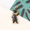 Série Preto e Branco Nuvem Cruz Gato Acessórios Pingente de Liga DIY Corrente de Celular Chaveiro Charme