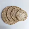Manteles Redondos Tejidos de Hoja de Bambú, Manteles Tejidos Mixtos de Hojacaote y Hoja de Bambú, Posavasos Engrosados Aislantes del Calor, Tapetes Tejidos de Paja para Tetera, Tapetes para Ollas