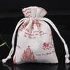 Bolsa de arpillera con bolsillo para artemisa, bolsa vacía, bolsa con cordón, embalaje de regalo impreso, 9 x 12, portátil