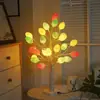 Luces de Árbol de Huevos de Pascua LED Transfronterizas Decoración para Eventos en Interiores Fiestas Lámpara de Mesa Paisaje Decorativo Luz Nocturna Brillante