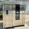 Horno de Pan Tipo Calentamiento Eléctrico Modelo 100, Versión por Computadora Horno Rotatorio de Aire Caliente de 16 Capas y 32 Charolas, Horno Grande Tipo Carrito