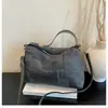 Bolsa de Almofada com Textura de Xadrez Leve para Mulheres, Bolsa de Mão Suave, Bolsa de Ombro, Alça de Ombro Longa Ajustável, Bolsa Pequena Transversal de Ombro Único Casual